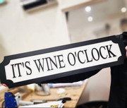 It's Wine O'Clock 3D Train Sign